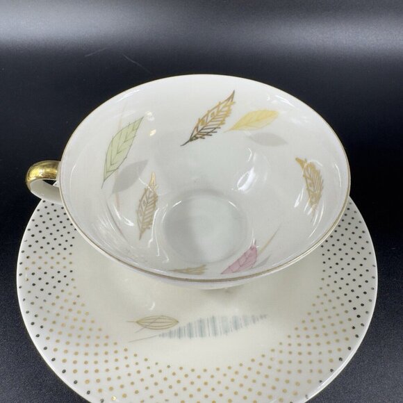 Antique Zeh Scherzer Bavaria Porcelain Teacup And Saucer Set Germany Vintage - Picture 10 of 14